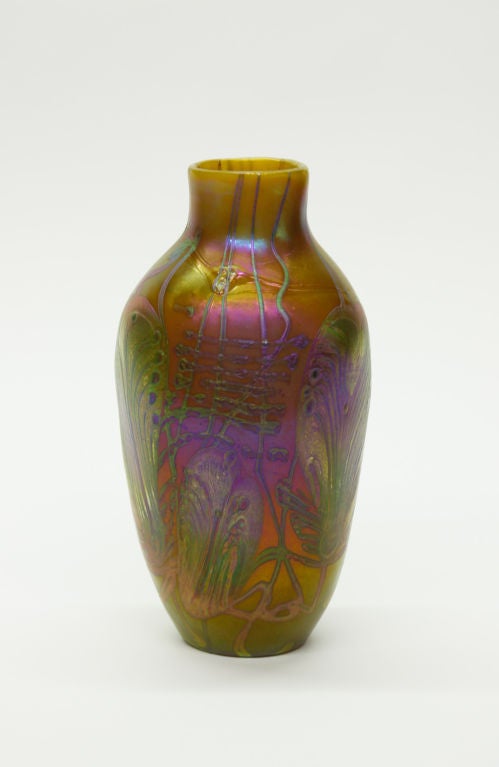 American Tiffany Favrile Decorated Vase