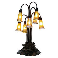 Tiffany Studios 7-Light Lily Antique Tiffany Studios 7-Light Lily