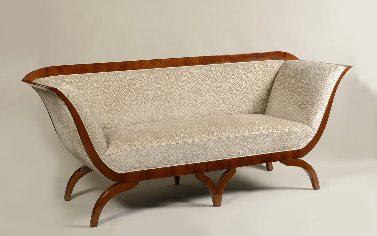 Veneer Biedermeier Sofa Attributed to Josef Danhauser For Sale