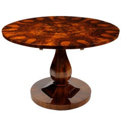 An Elegant Biedermeier Table with Pear-Shaped Base