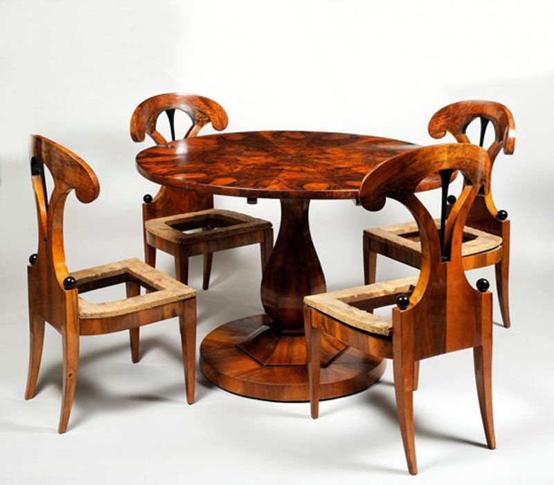 An Important Set of Biedermeier Side Chairs 4