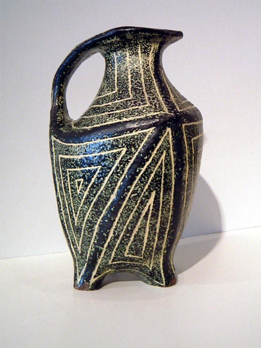 A Pair of Modernist Ceramic Pitchers