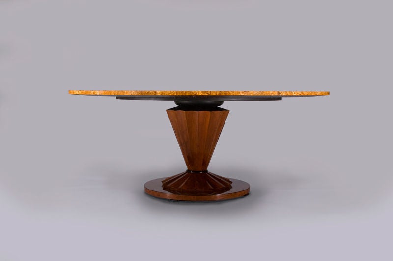 Contemporary Biedermeier Inspired Pedestal Table by Iliad Design For Sale