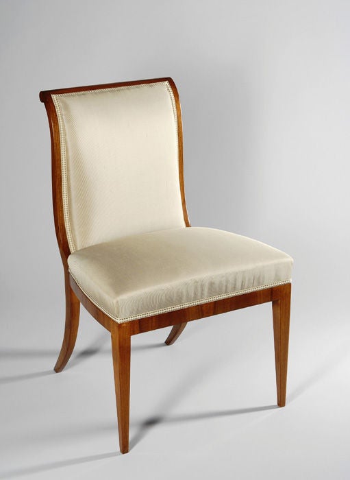 Contemporary Neoclassically Inspired Dining Chairs by Iliad Design For Sale