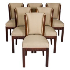 A Set of Modernist Dining Chairs by Maurice Dufrene