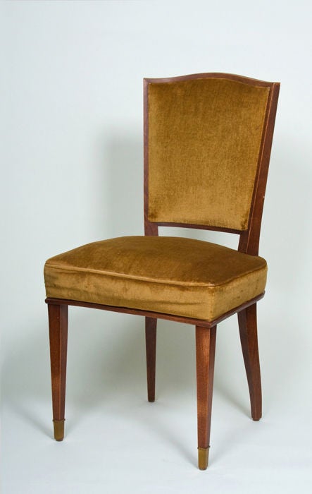 French Art Deco Dining Chairs by Dominique For Sale