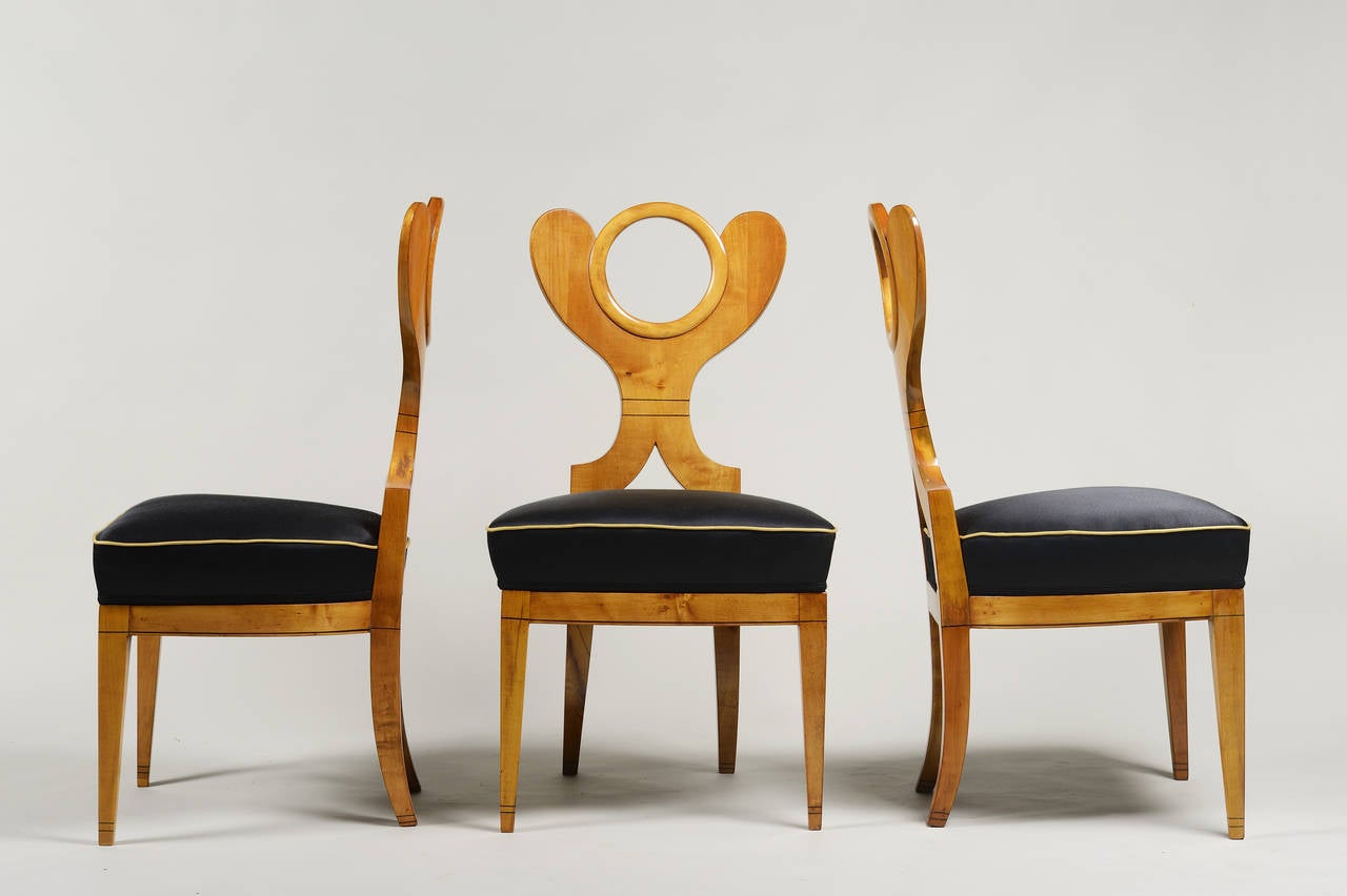 Mid-19th Century Biedermeier Side Chairs Attributed to Josef Danhauser