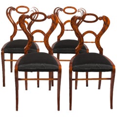 Biedermeier Walnut Side Chairs
