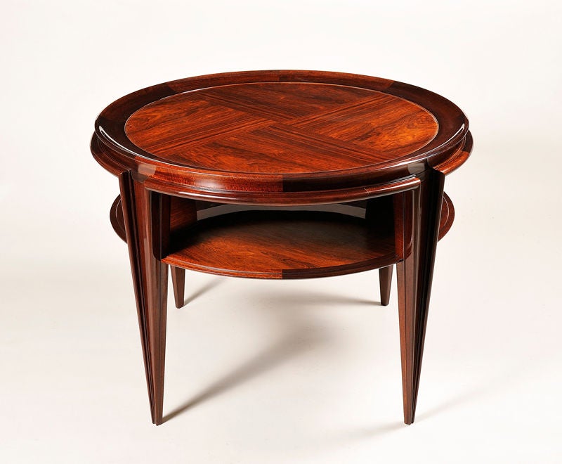 Mahogany and rosewood side table,
French, circa 1925.
 