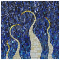 "Standing Waves, " by Andrea Zemel, 2010, Glass mosaic on panel