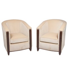 A pair of armchairs