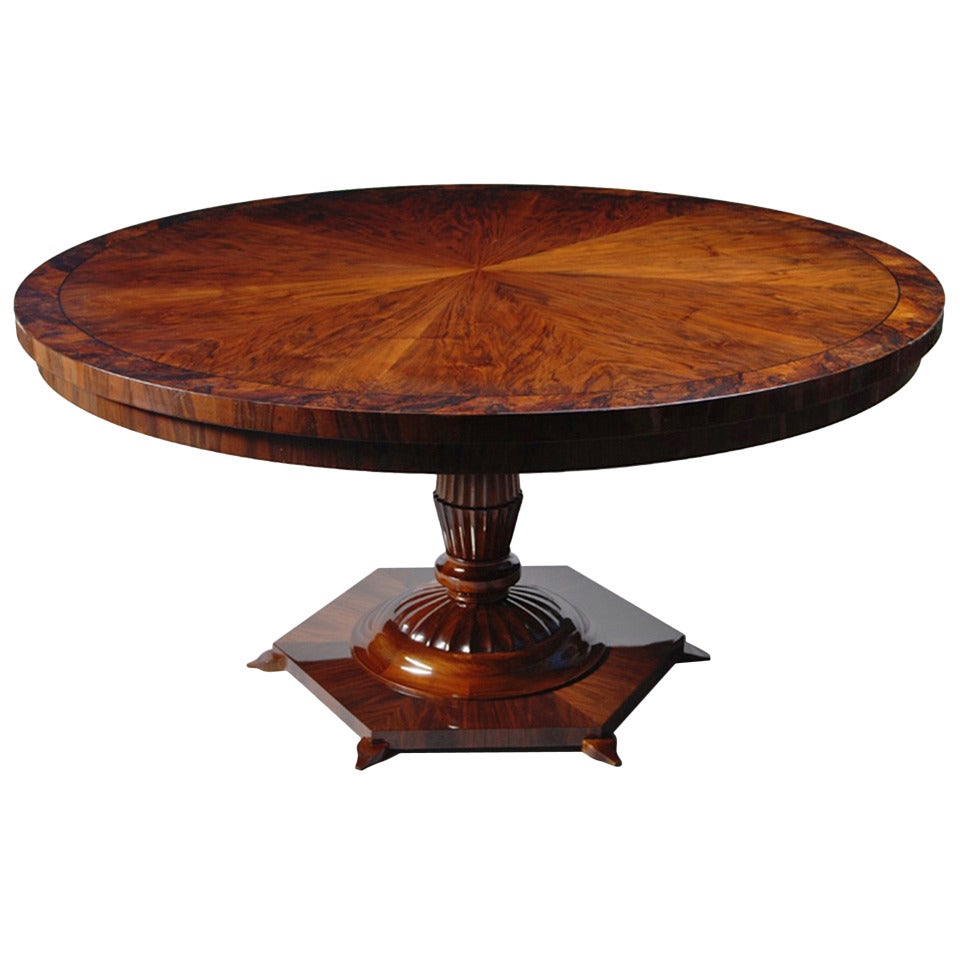 Biedermeier Style Pedestal Table by Iliad Design For Sale