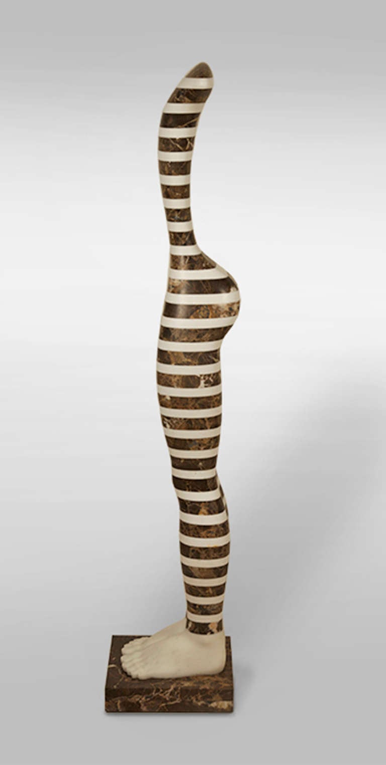 Hungarian Striped Kouros, 2012 by Laszlo Taubert For Sale
