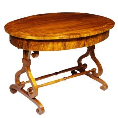 A Biedermeier Library Table with Drawer