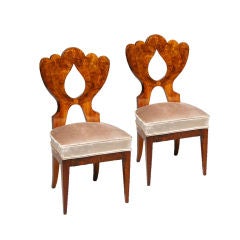 A pair of Unusual Biedermeier Side Chairs