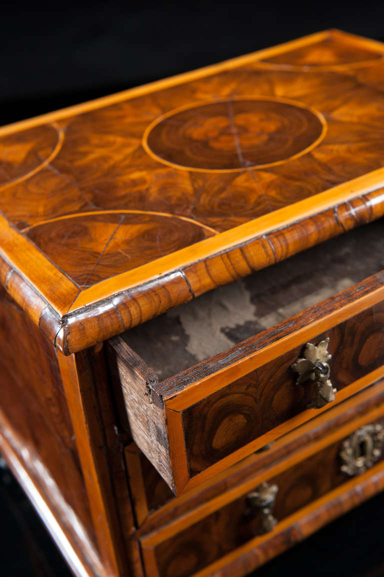 English William and Mary Period Miniature Walnut Chest For Sale