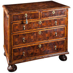 William and Mary Walnut Chest of Drawers