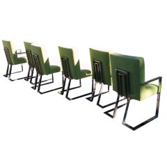A set of six rare "Boxline" Charles Hollis Jones Dining chairs C.1970