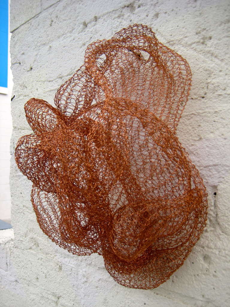 Contemporary A Lovely Loop Woven Copper Sculpture By D'lisa Creager 2013