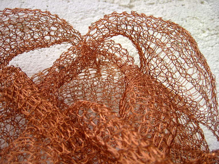 A Lovely Loop Woven Copper Sculpture By D'lisa Creager 2013 3
