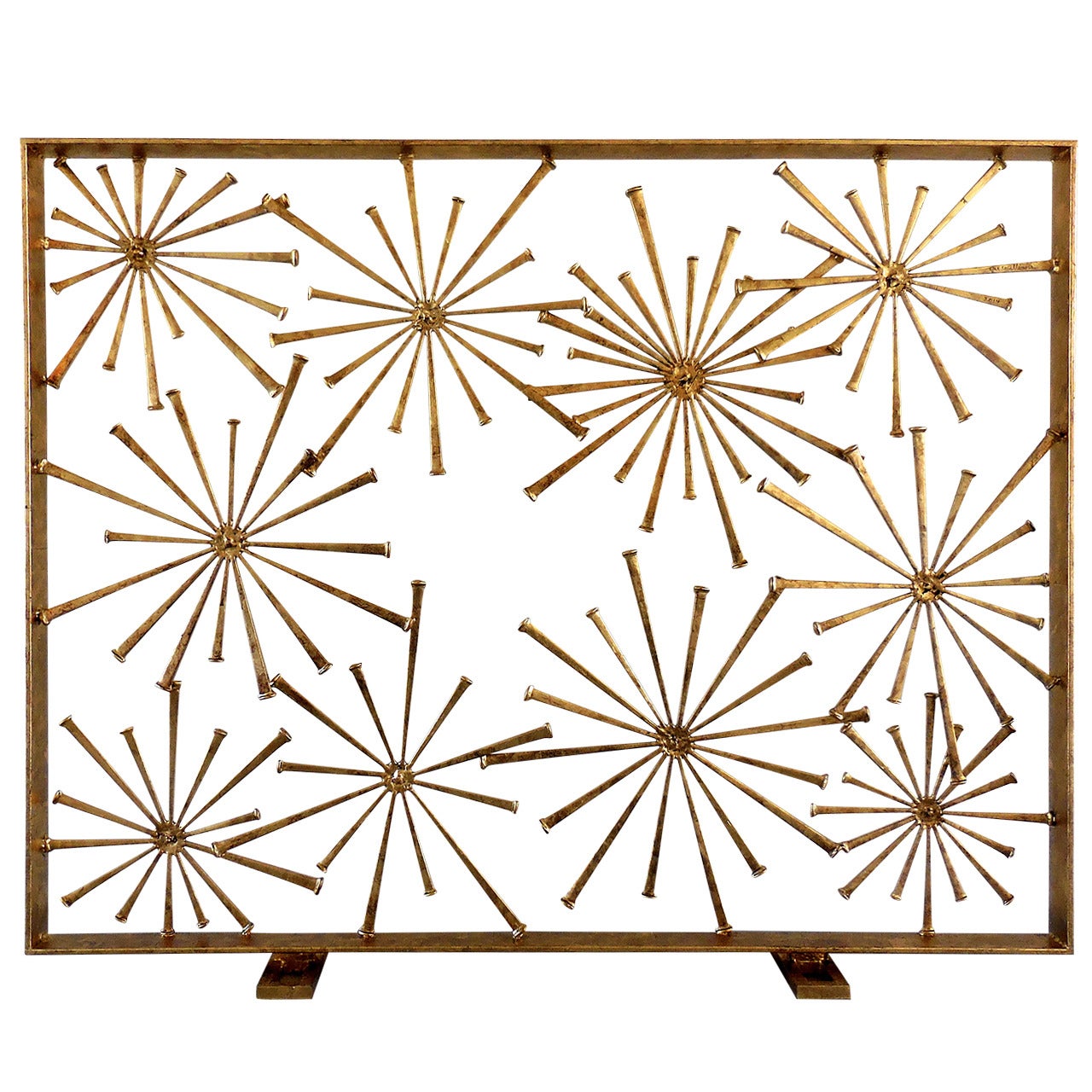 Star Studded Fire Screen by American Artist Del Williams