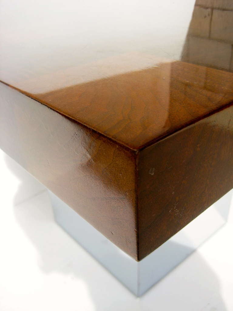 A 1970's Milo Baughman For Thayer Coggin Patchwork Burled Walnut Dining/games Table 1