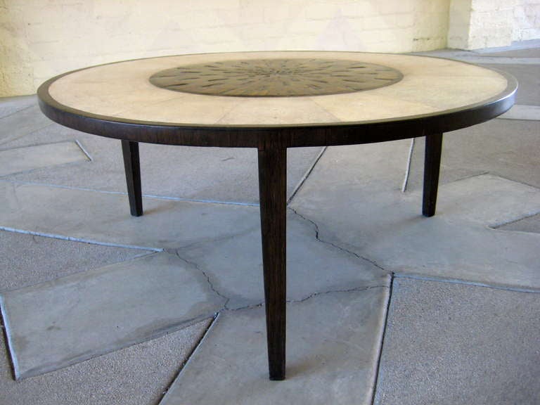 Wenge A Circular Cocktail Table by R & Y Augousti