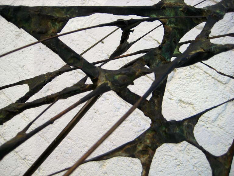 American Striking Abstract Expressionist 1950s Steel and Copper Sculpture