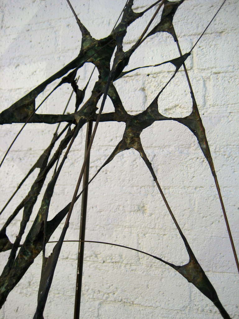 Striking Abstract Expressionist 1950s Steel and Copper Sculpture 2