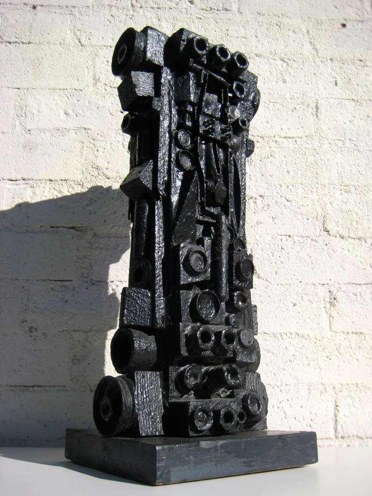 An Abstract 1960's Totemic Sculpture In The Style Of Louise Nevelson C. 1960's