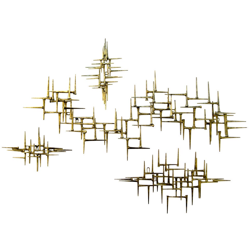 "Pleiades" An Original Gilded Contemporary Sculpture by American Artist Del Williams