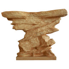 Naturalistic Stacked Rock-Form Console Table, circa 1970s