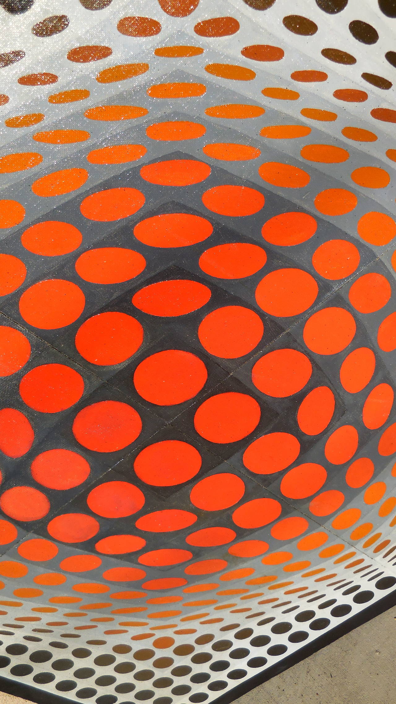 Painted Original Painting Inspired by Vasarely's Vega Series of the 1960s For Sale