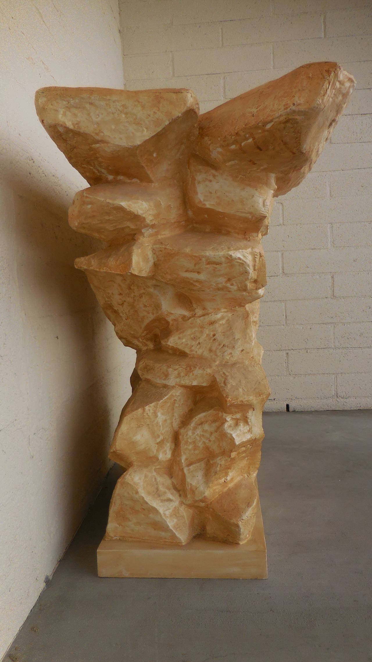 Naturalistic Stacked Rock-Form Console Table, circa 1970s In Excellent Condition In Palm Springs, CA
