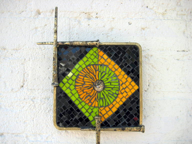 Mid-Century Modern An original mosaic and welded steel sculpture by Del and Brenda Williams For Sale