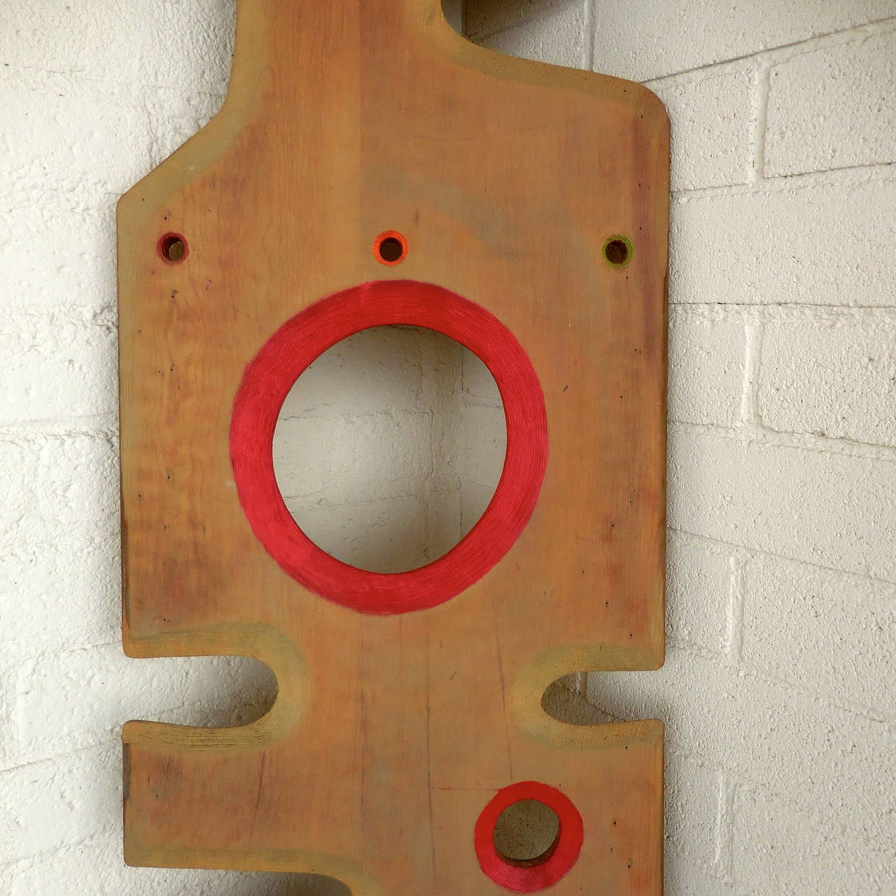 Totemic Mid-20th Century Hand-Carved and Polychromed Wood Sculpture In Excellent Condition In Palm Springs, CA
