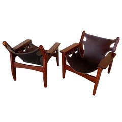 Pair of Imbuia Wood "Kilin" Armchairs by Sergio Rodrigues, circa 1973