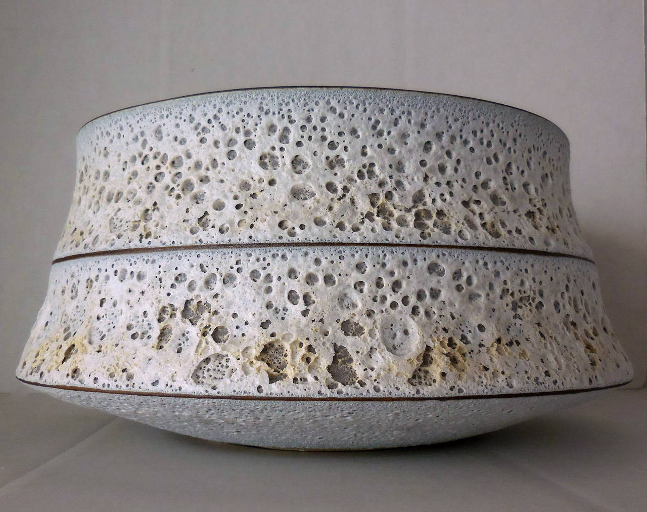 Mid-Century Modern Spectacular Large Double Walled Studio Pottery Vessel by Jeremy Briddell