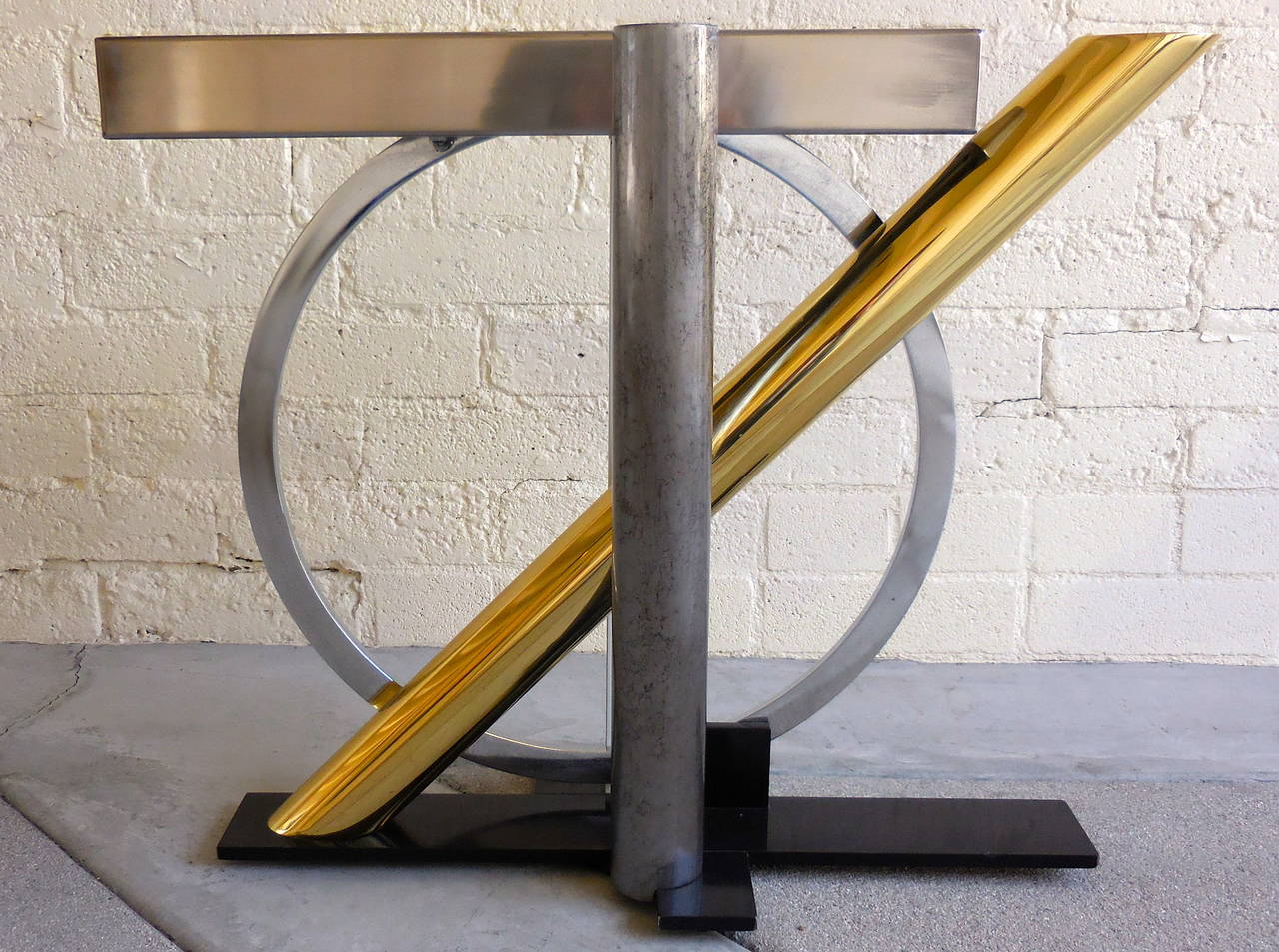 American Striking Sculptural Console Table by Kaizo Oto for DIA, circa 1980s