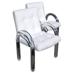 A pair of acrylic armchairs by Charles Hollis Jones