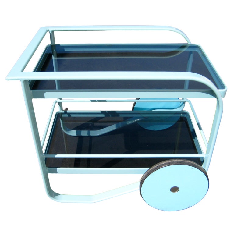 "Quantum" serving/bar cart by Richard Frinier for Brown Jordan 1984 at