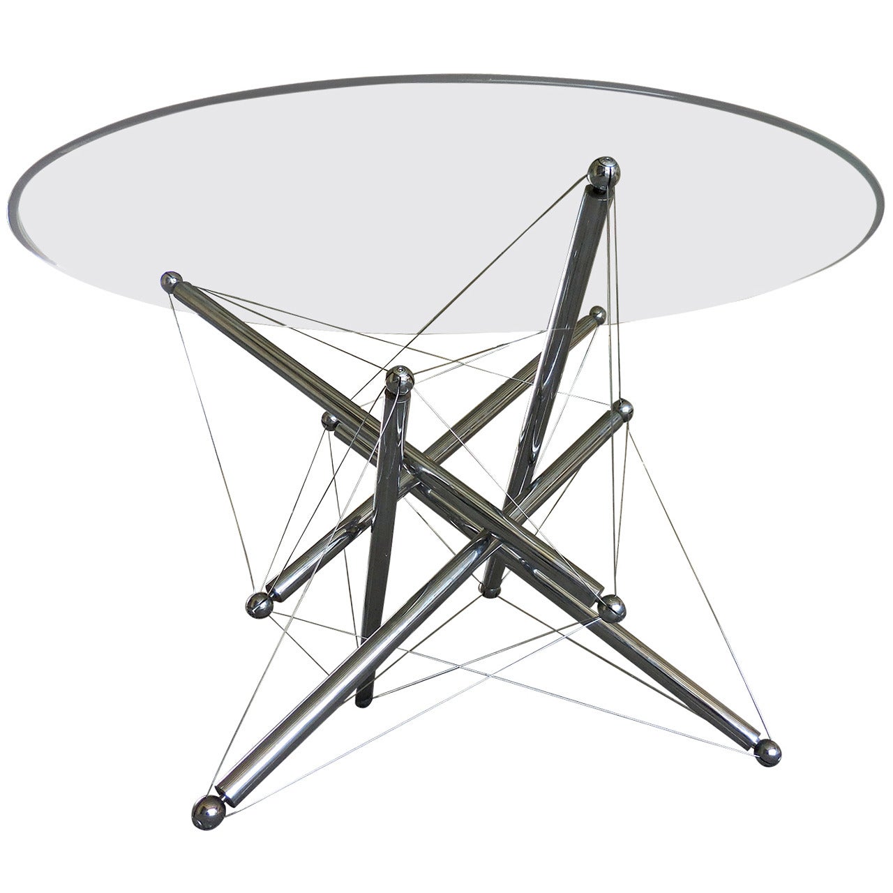 Dynamic "Tensegrity" 714 Dining Table by Theodore Waddell for Cassina For Sale