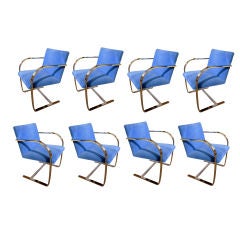 A Set of Eight Brno Chairs from Brueton circa 1980