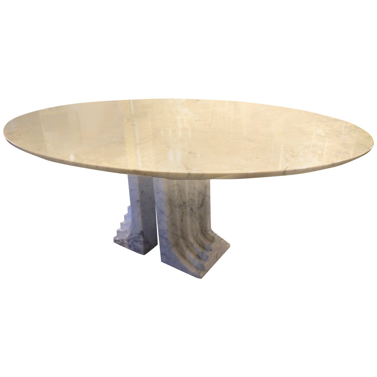 "Samo" Dining Table in Naxos Marble by Carlo Scarpa, circa 1970s