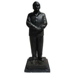 "El Presidente" 1984 Bronze Statue of Lazaro Cardenas, President of Mexico 1934-1940, by Victor Gutierrez
