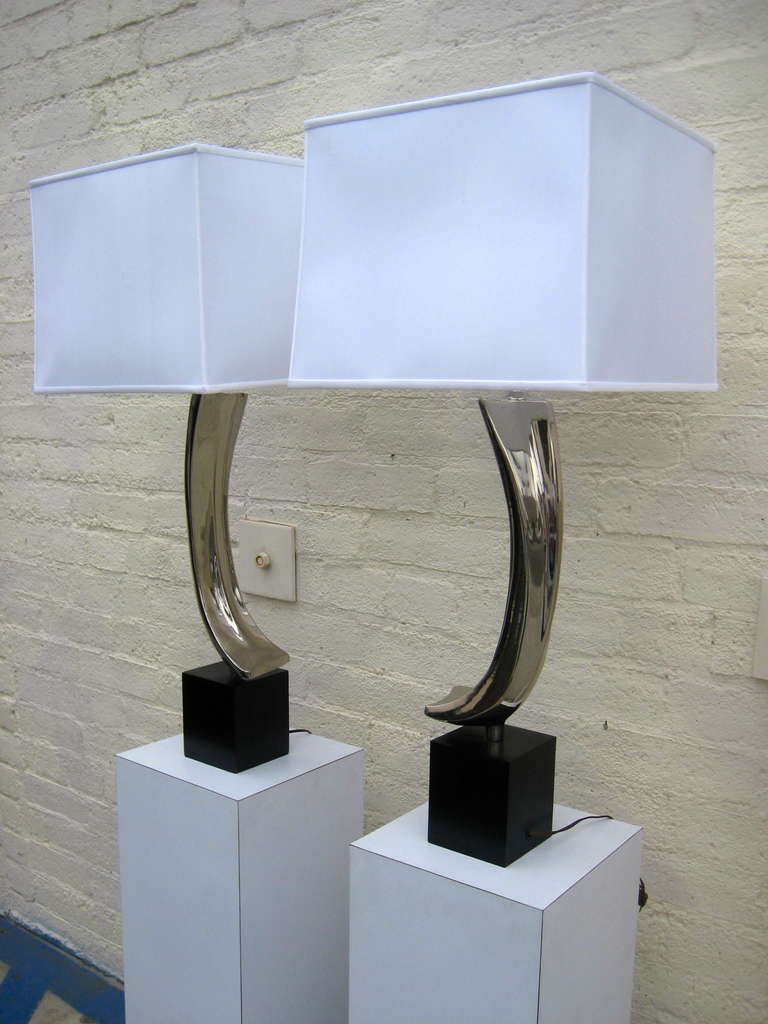 American Pair of 1960s Sculptural Lamps by Laurel Lamp Company
