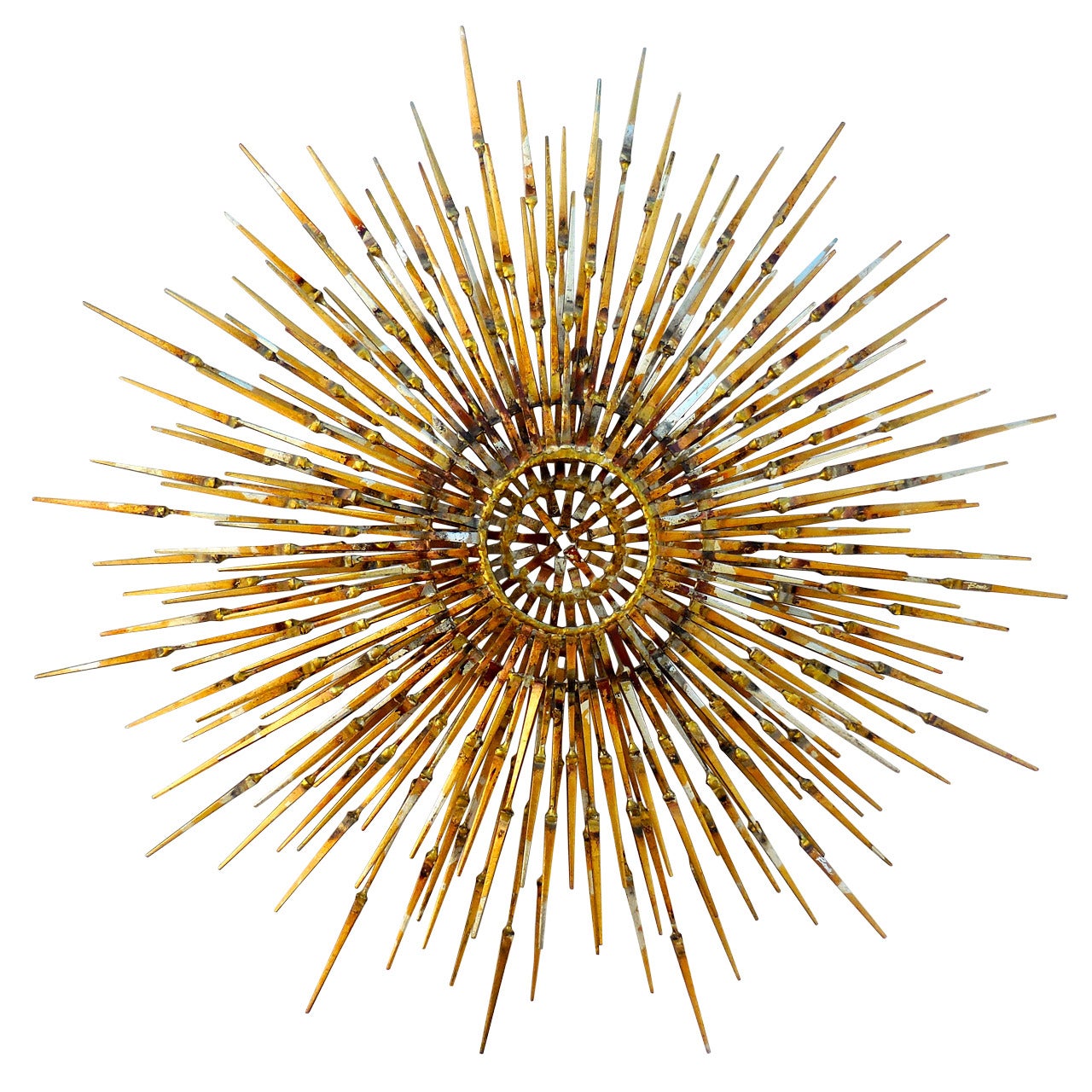 Baroquely Modern William Bowie Starburst Wall-Mounted Sculpture, circa 1960