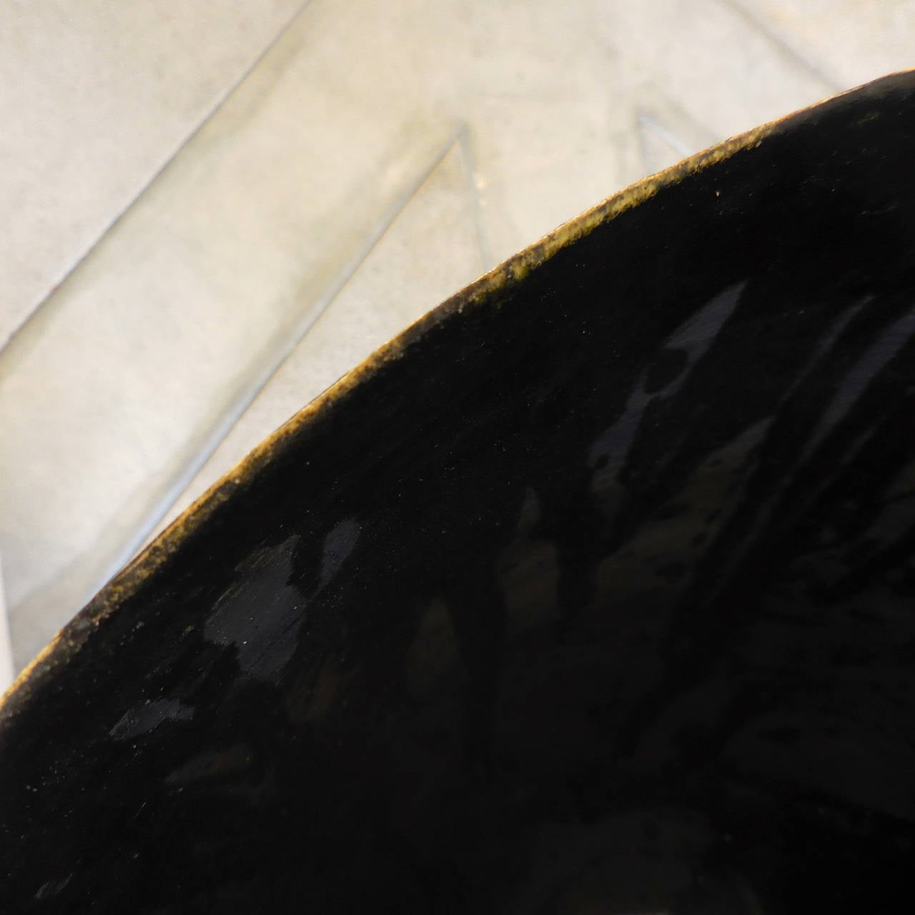 Pitch Black Contemporary Glazed Stoneware Vessel by Darcy Badiali, circa 2015 2