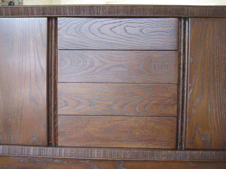 A Paul Frankl for Brown Saltman Sideboard / Credenza.  Circa 1950 In Excellent Condition In Palm Springs, CA