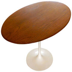 Saarinen Oval Walnut Side Table by Knoll, circa 1960s